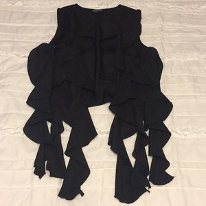 Black flowy vest